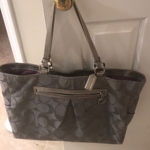 Coach gray oversized purse